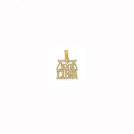 100% Libra Pendant  (14K)