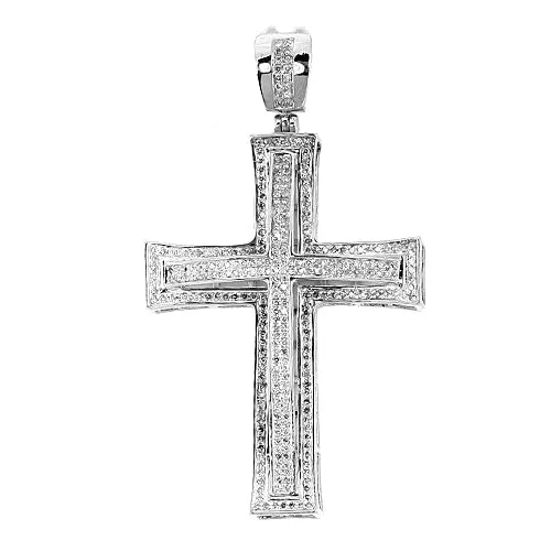 10KW 0.75CTW DIAMOND CROSS PENDANT