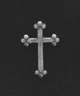 10x7mm Cross Charm, no hole, Classic Silver, pack of 6