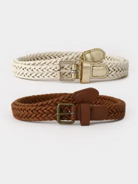 2pcs Woven Belt