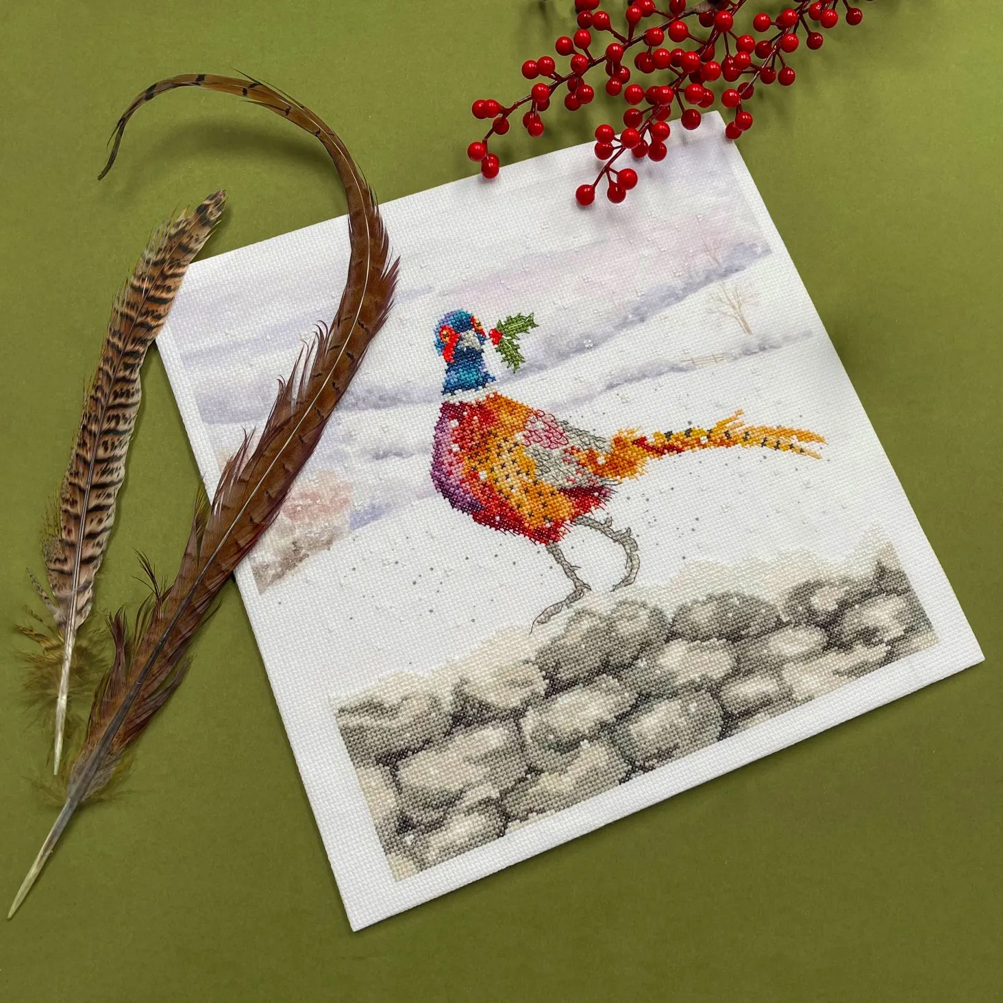 A Festive Flourish XHD135 Counted Cross Stitch Kit