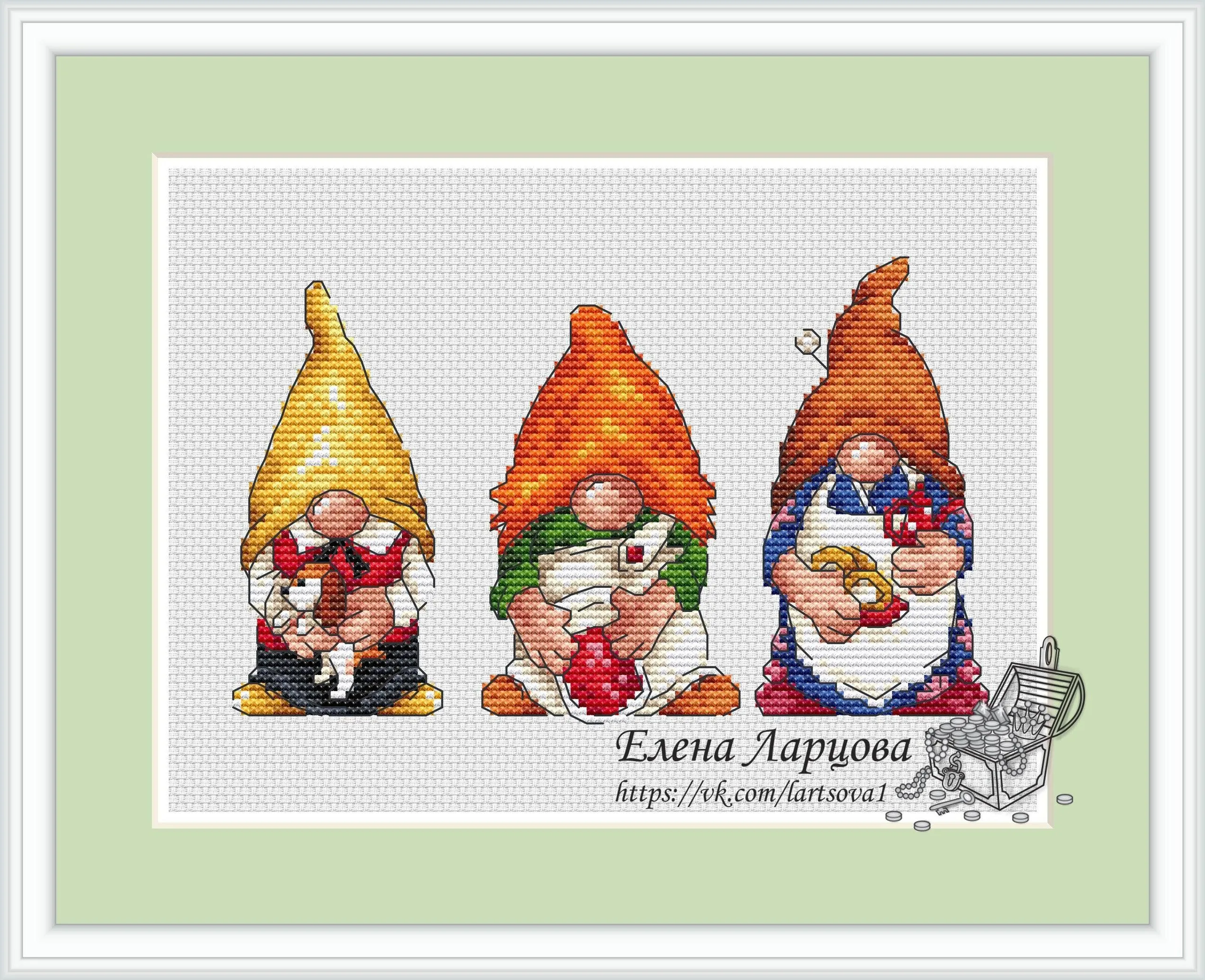 Baby & Karlsson Dwarfs - PDF Cross Stitch Pattern