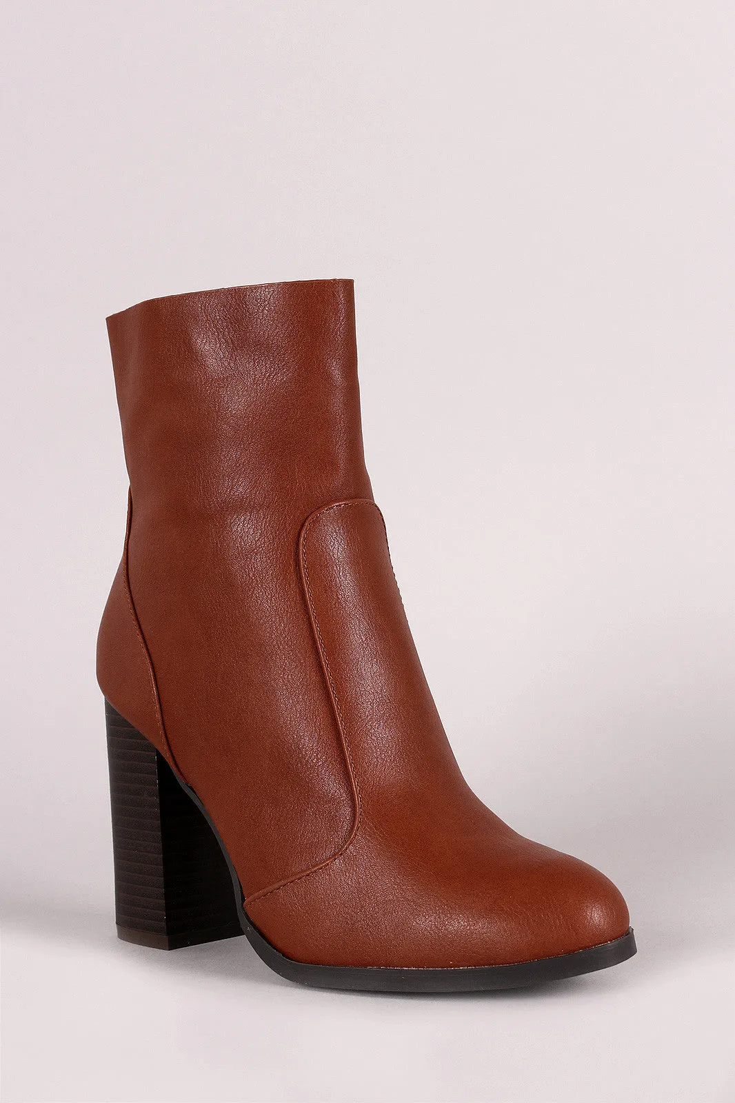 Bamboo Stitch Trim Zip-Up Booties