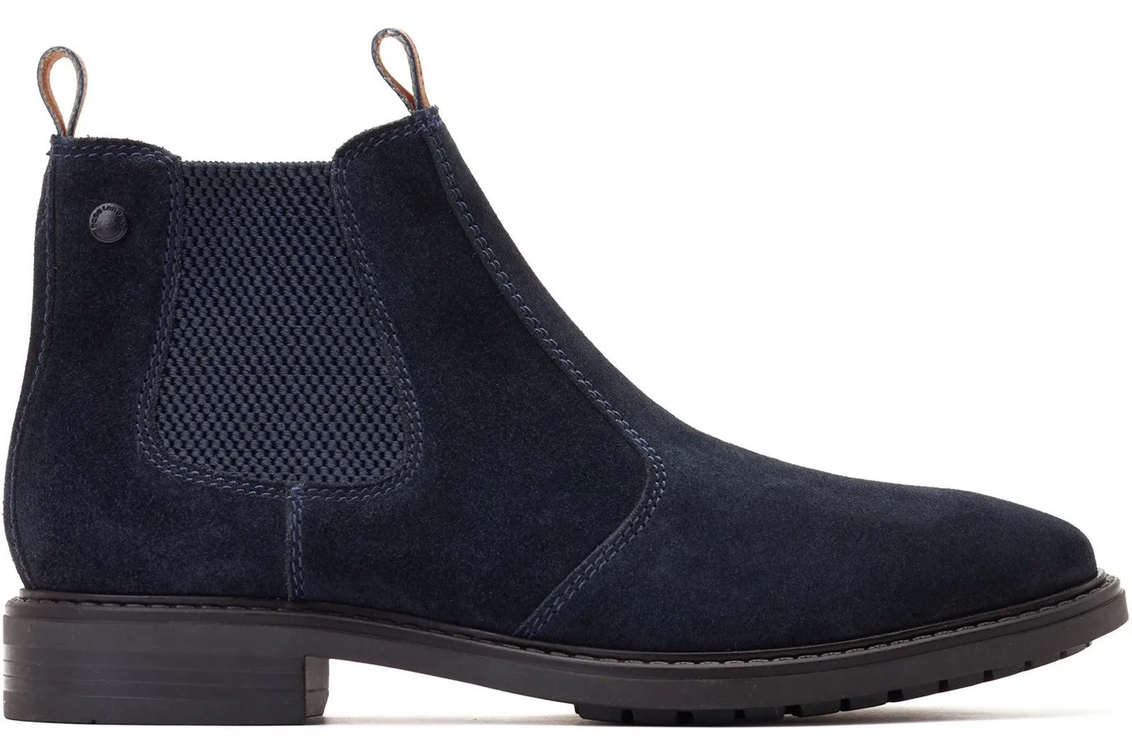 Base London Nelson Mens Suede Leather Chelsea Boot