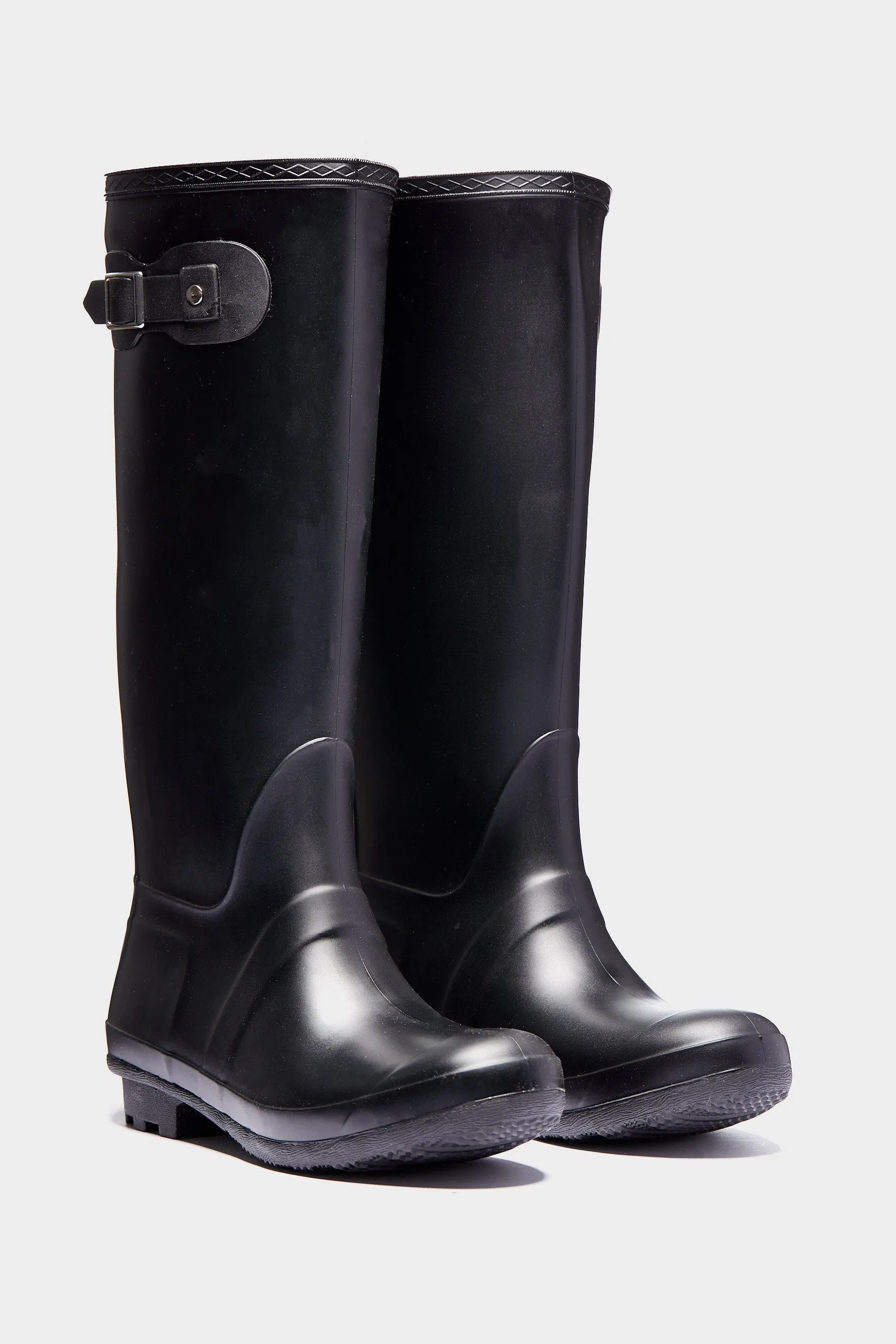 Black Buckle Wellies