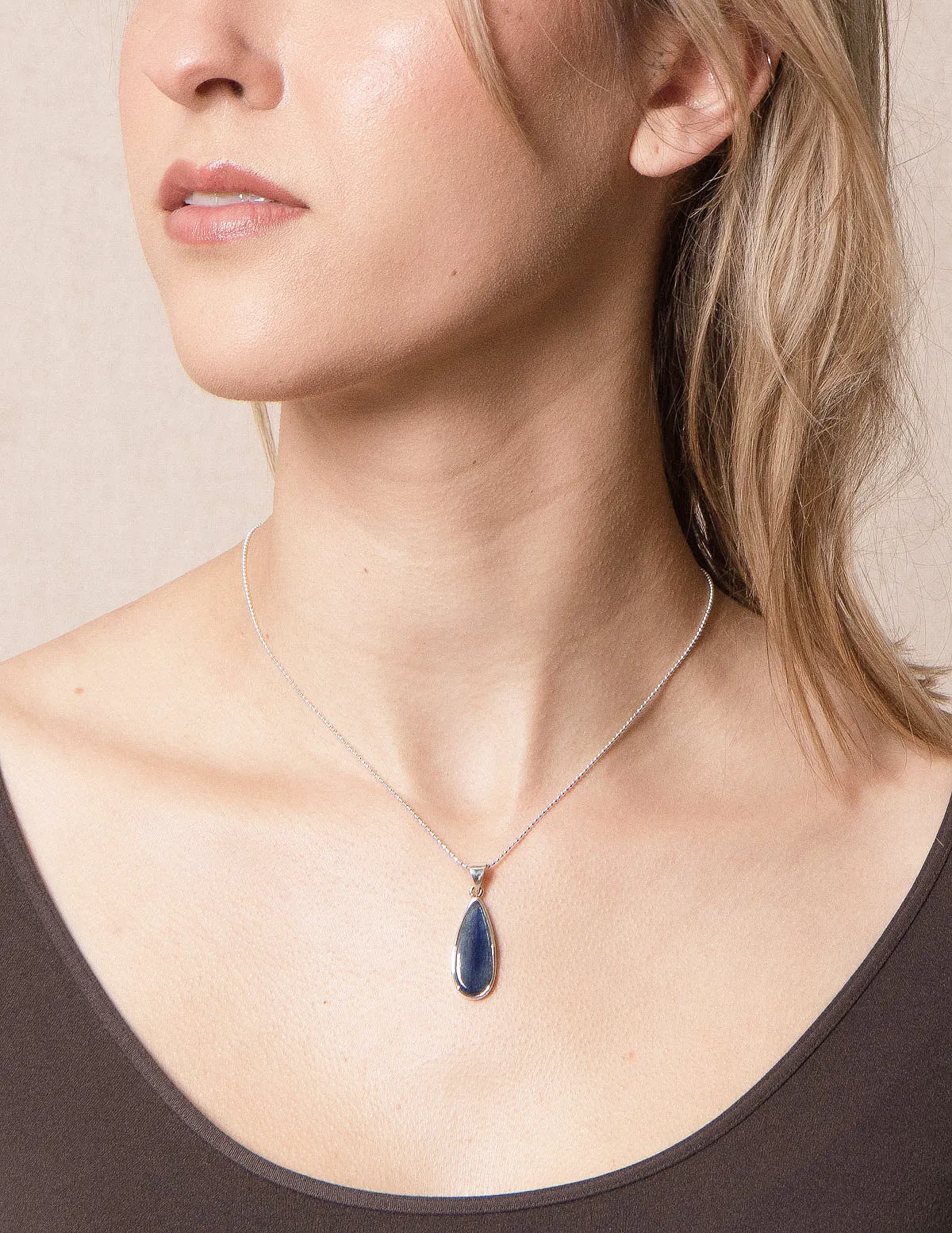 Blue Kyanite Teardrop Pendant