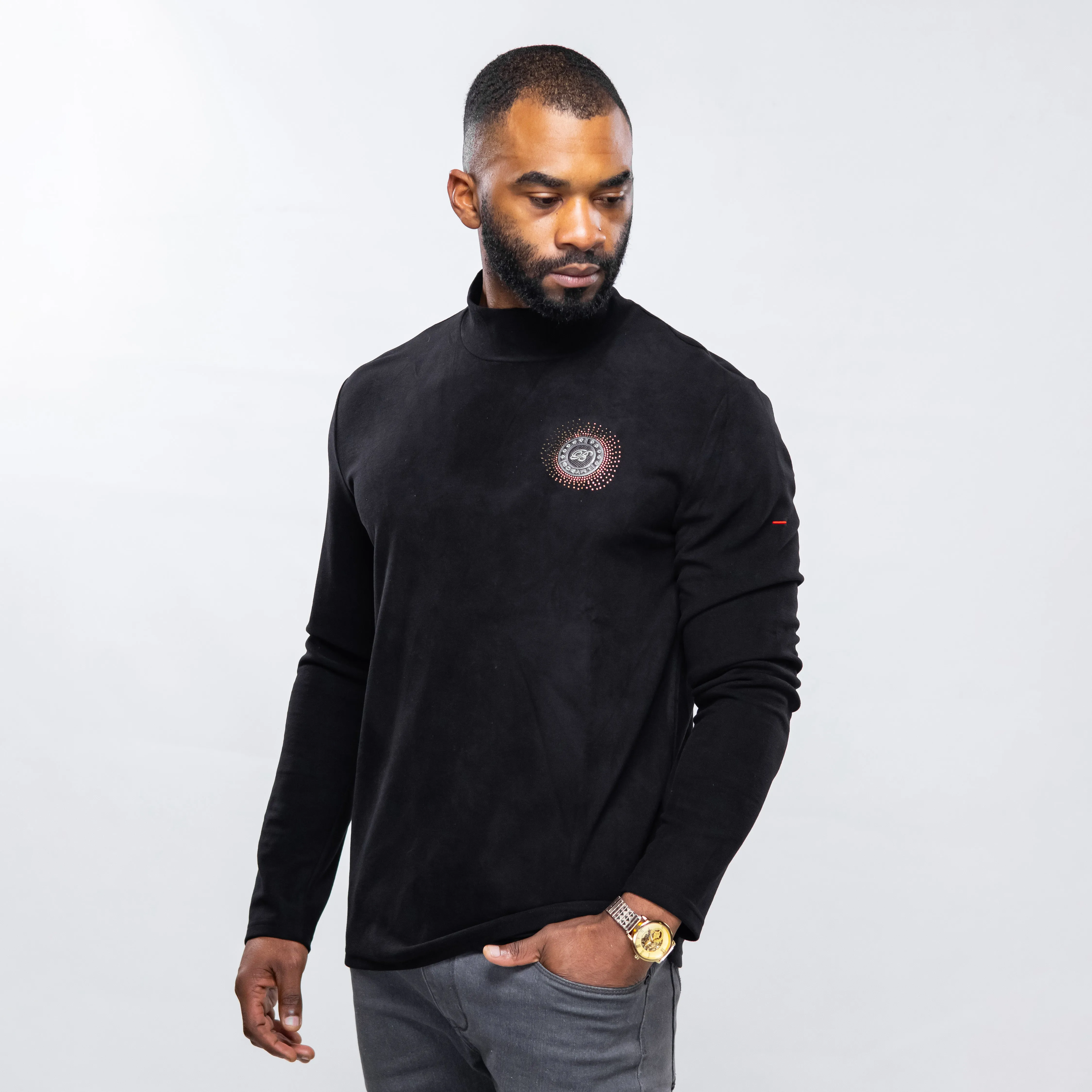 Bogart Man Premium Collection Luxe Funnel Neck Long Sleeve T-Shirt