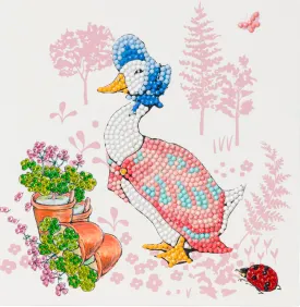 CCK-PRBT01: Jemima Puddle-Duck 18x18cm Crystal Art Card