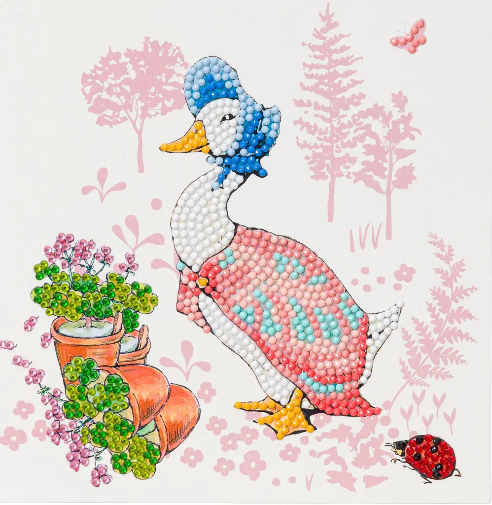 CCK-PRBT01: Jemima Puddle-Duck 18x18cm Crystal Art Card