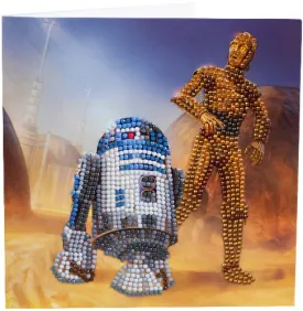 CCK-SWS803: R2-D2 & C-3PO 18x18cm Crystal Art Card