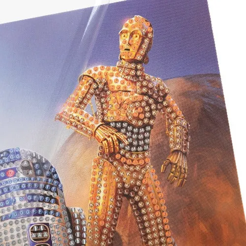 CCK-SWS803: R2-D2 & C-3PO 18x18cm Crystal Art Card