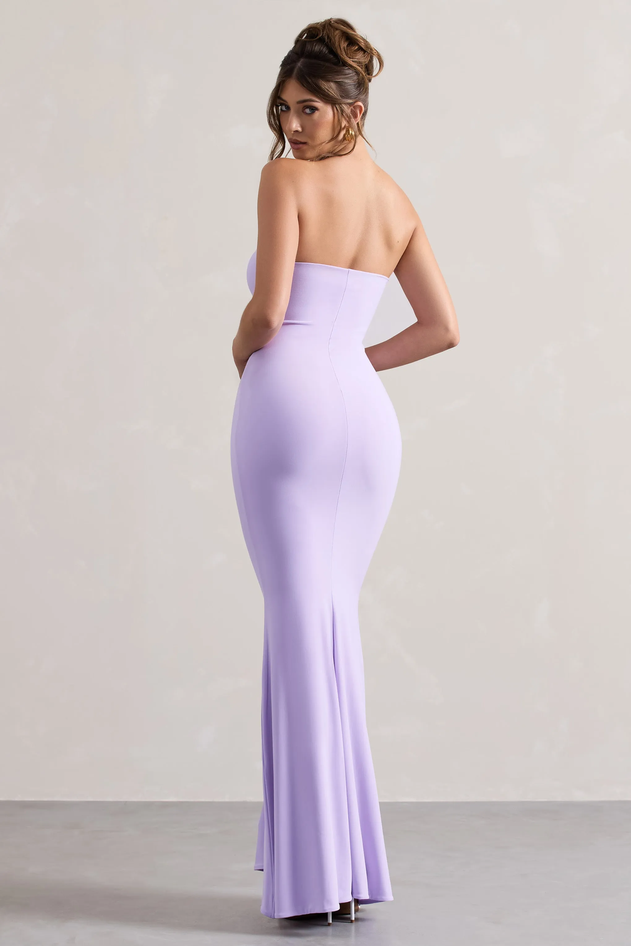 Ceremony | Lilac Bandeau Fishtail Maxi Dress