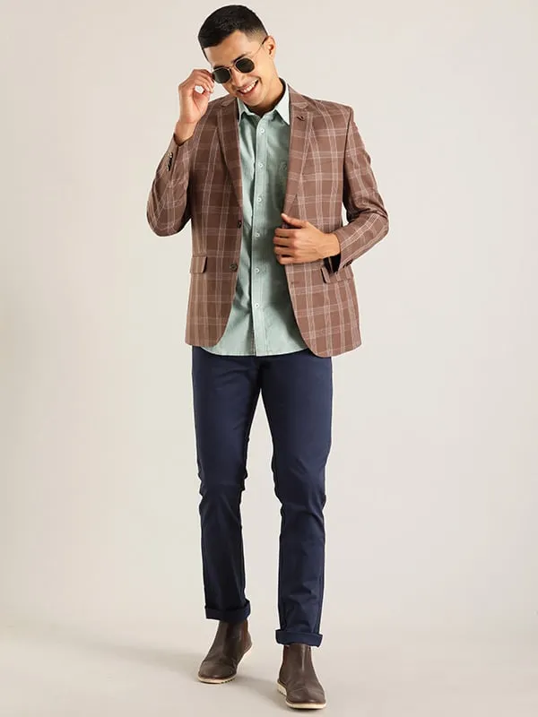 Constructed Checked Casual Blazer