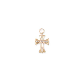 DIAMOND BAGUETTE GOTHIC CROSS CHARM