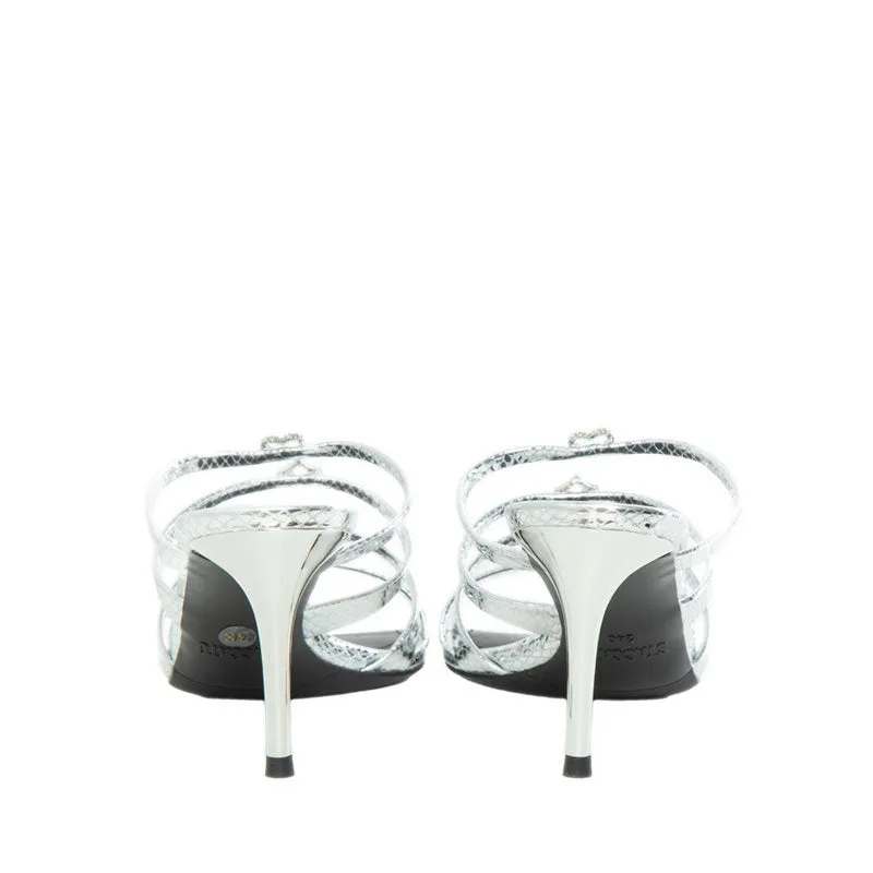 EK001-SLR Sandal Heels - Silver