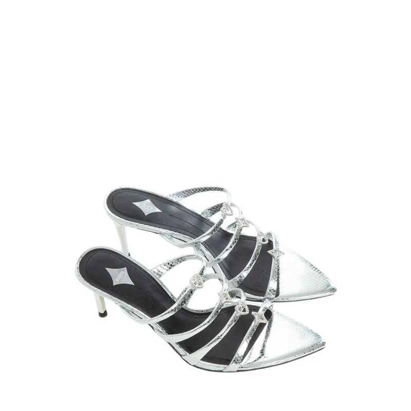 EK001-SLR Sandal Heels - Silver