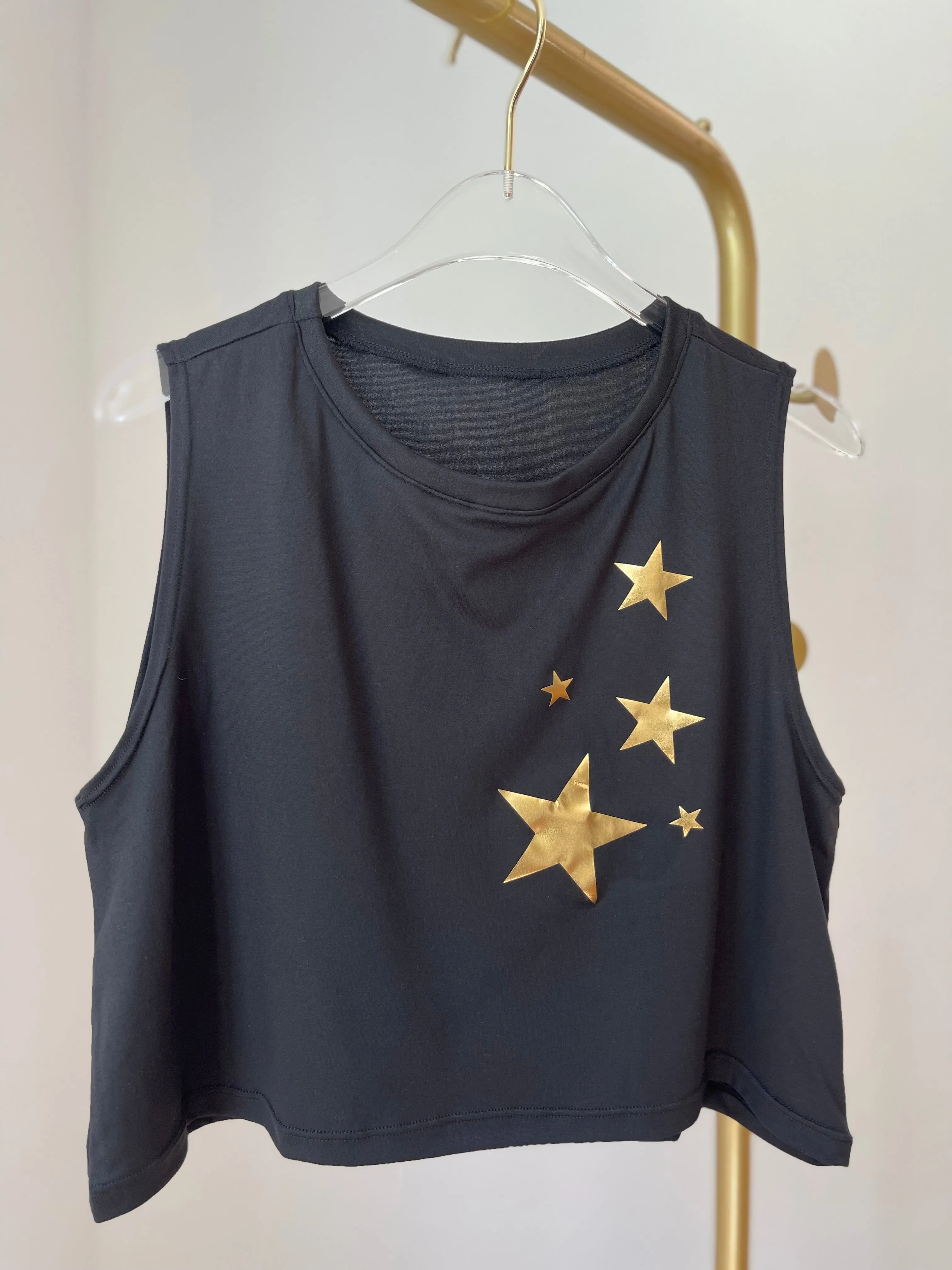 Gold Stars Crop Top