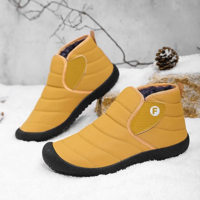 Groovywish Ankle Boots For Men Plush Casual Winter Orthopedic Shoes