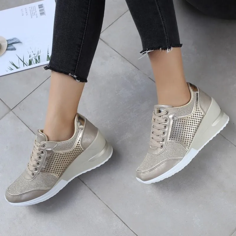 Groovywish Women Orthopedic Sneakers Wedge Casual Shoes