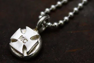 Iron Cross Charm Pendant w/ Chain