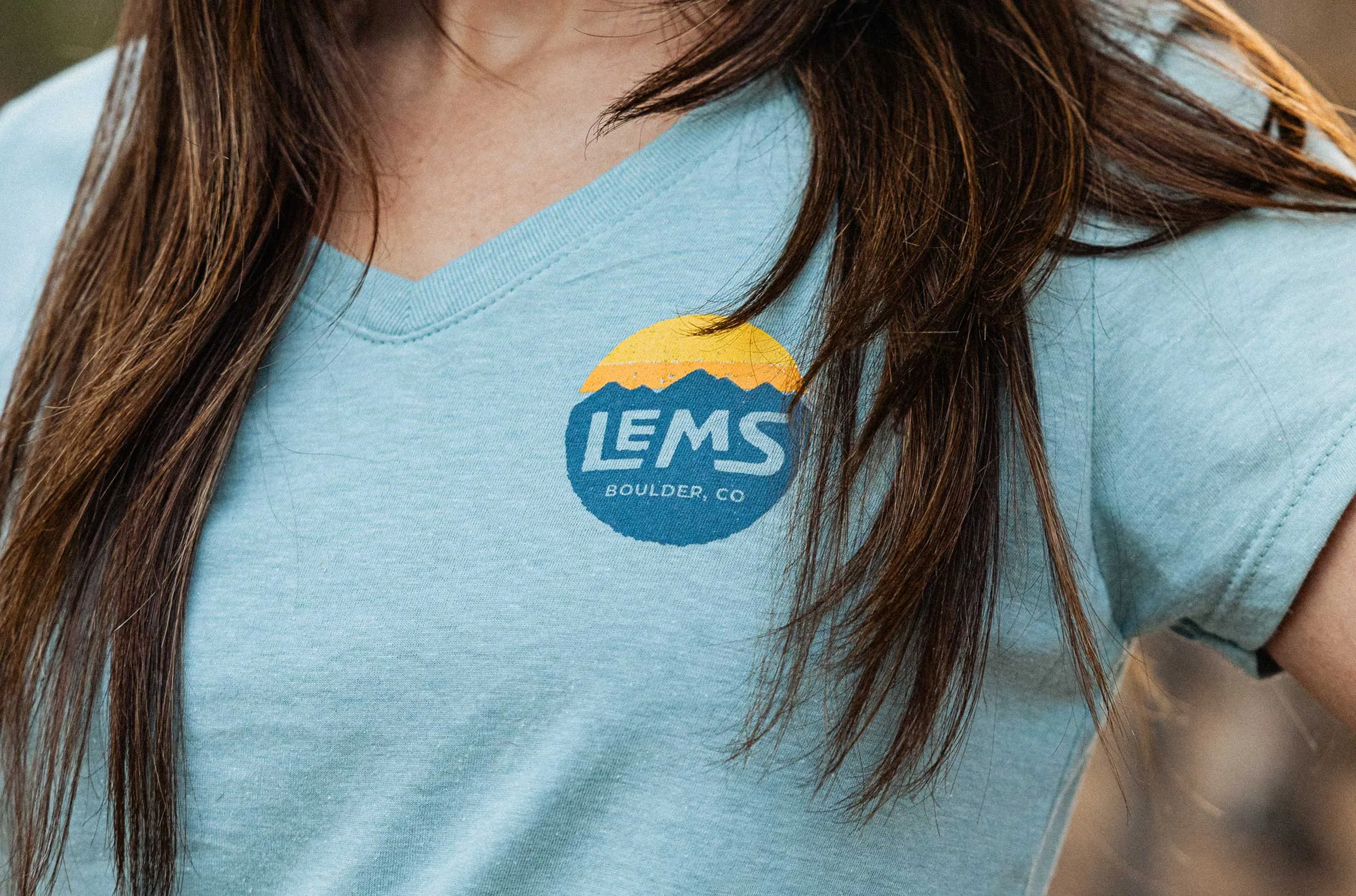 Lems Women's V-Neck Logo Tee