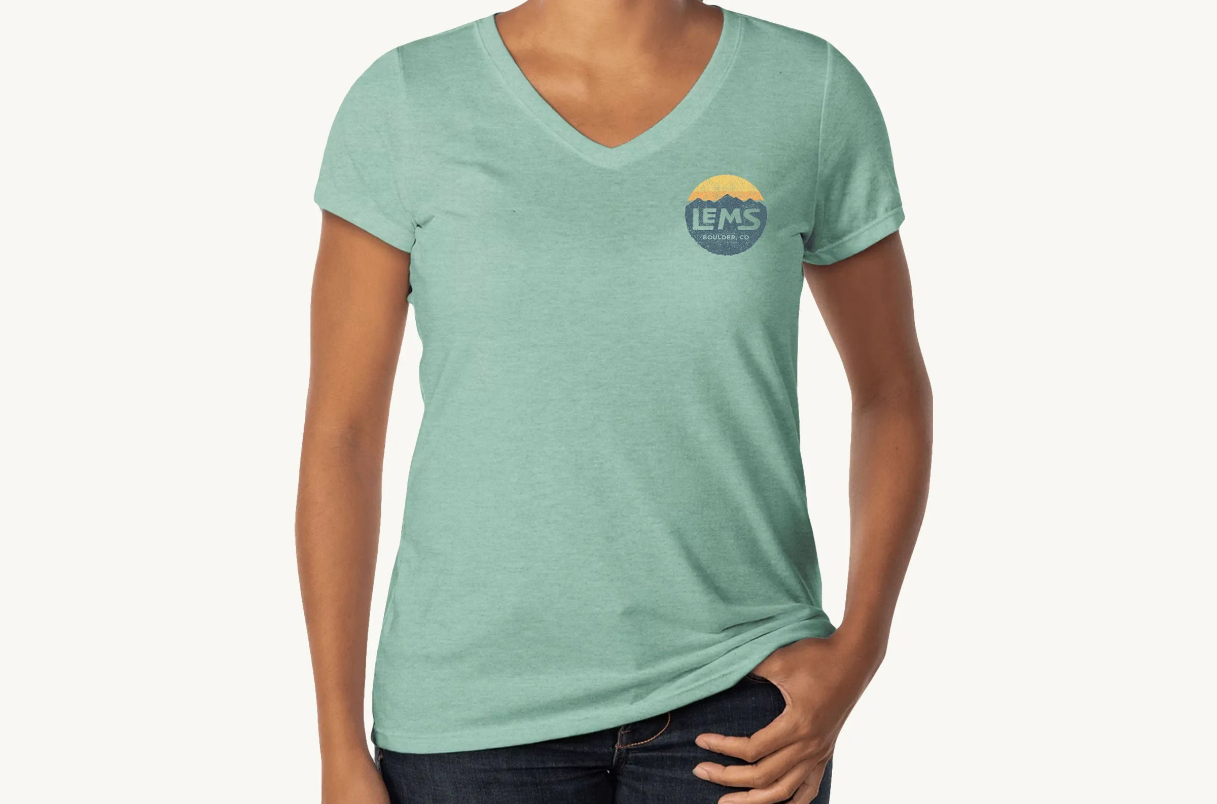 Lems Women's V-Neck Logo Tee