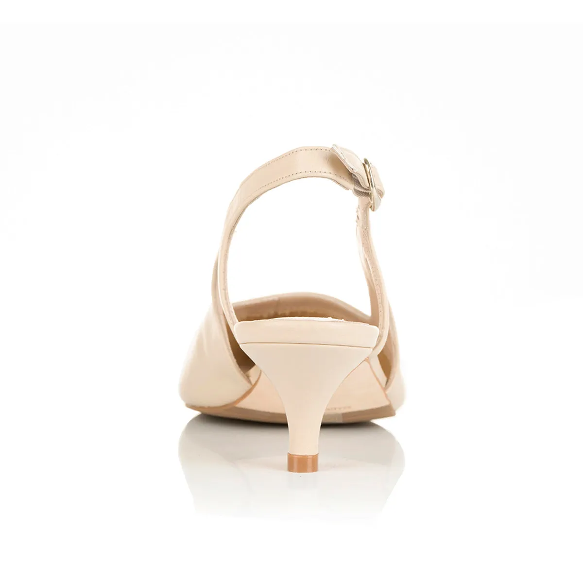 Lena Extra-Wide Fit Slingback - Bone Leather