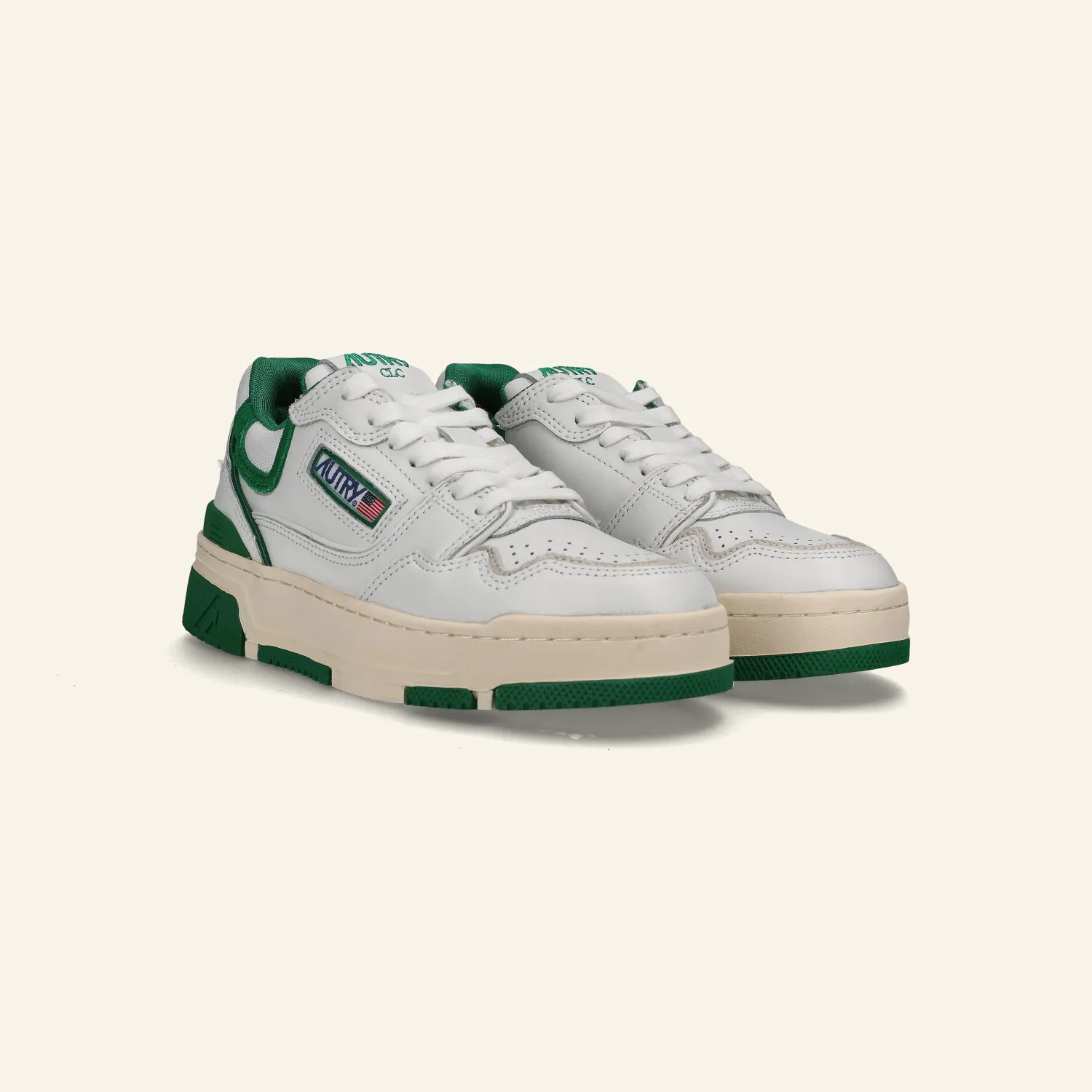 LOW SNEAKER CLC  | White / Suede Green