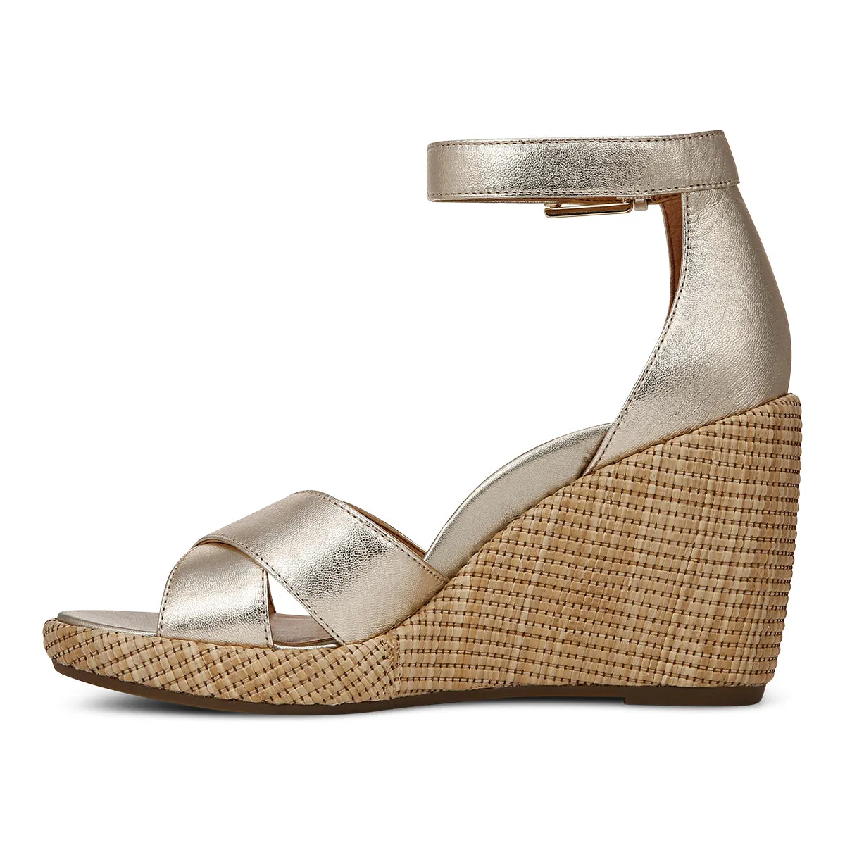 Marina Wedge Sandal Metallic