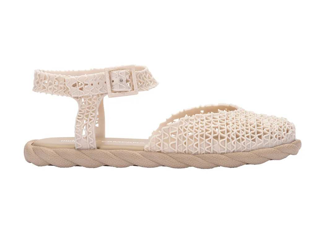 Melissa Campana Papel AD Beige Flat Espadrille Sandal For Women