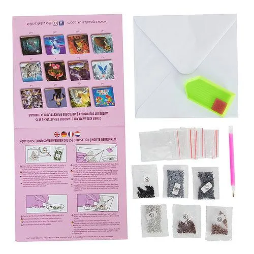 "Flamingos" Crystal Card Kit