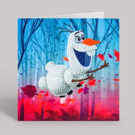 "Floating Olaf" Crystal Art Card 18x18cm