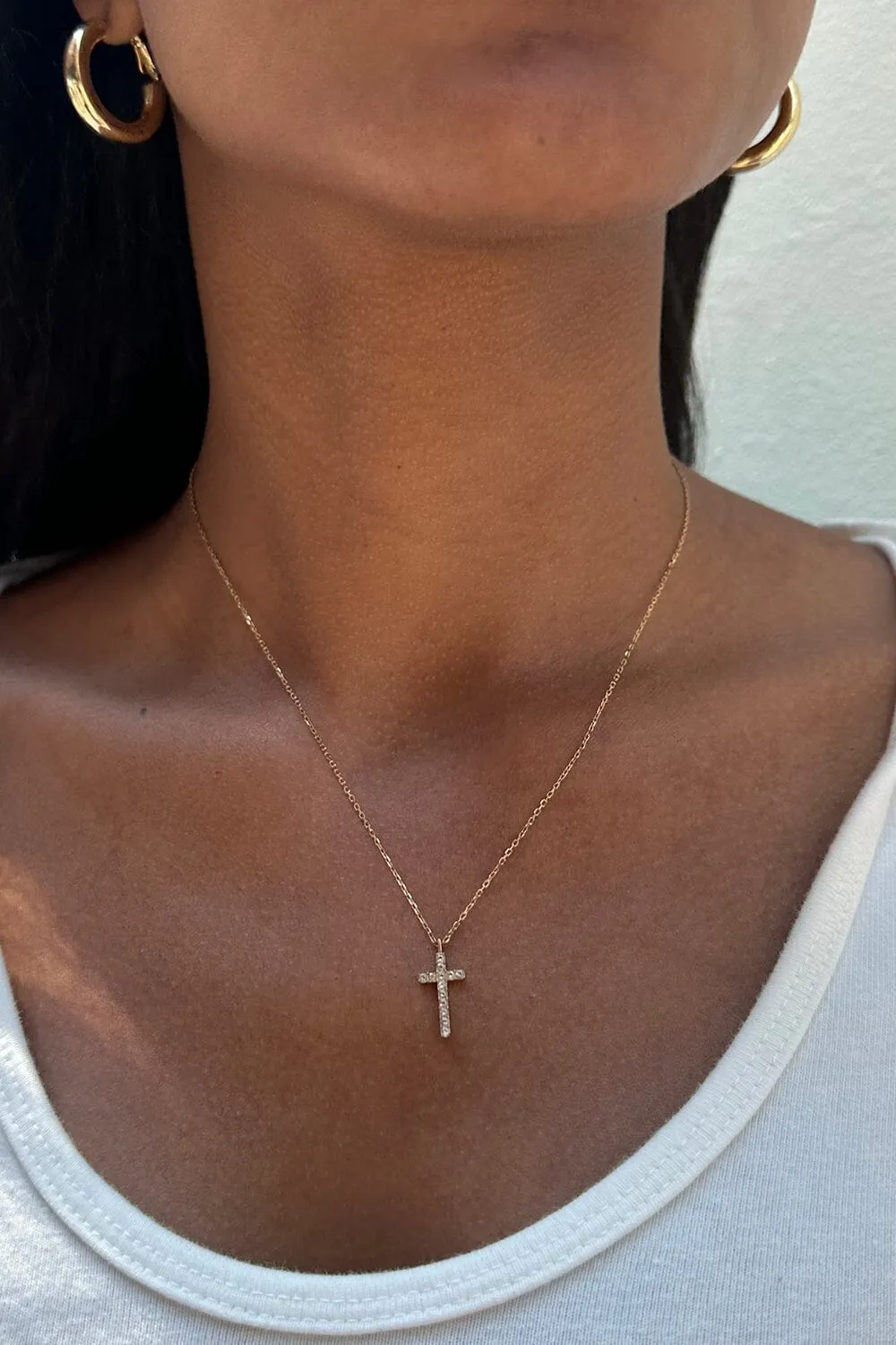 Rhinestone Cross Necklace