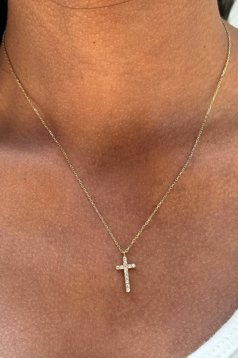 Rhinestone Cross Necklace