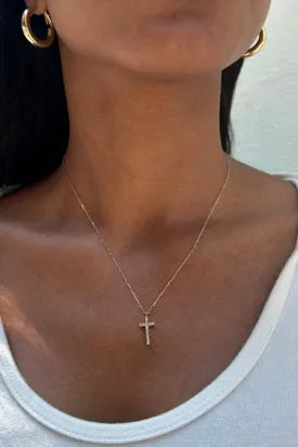 Rhinestone Cross Necklace