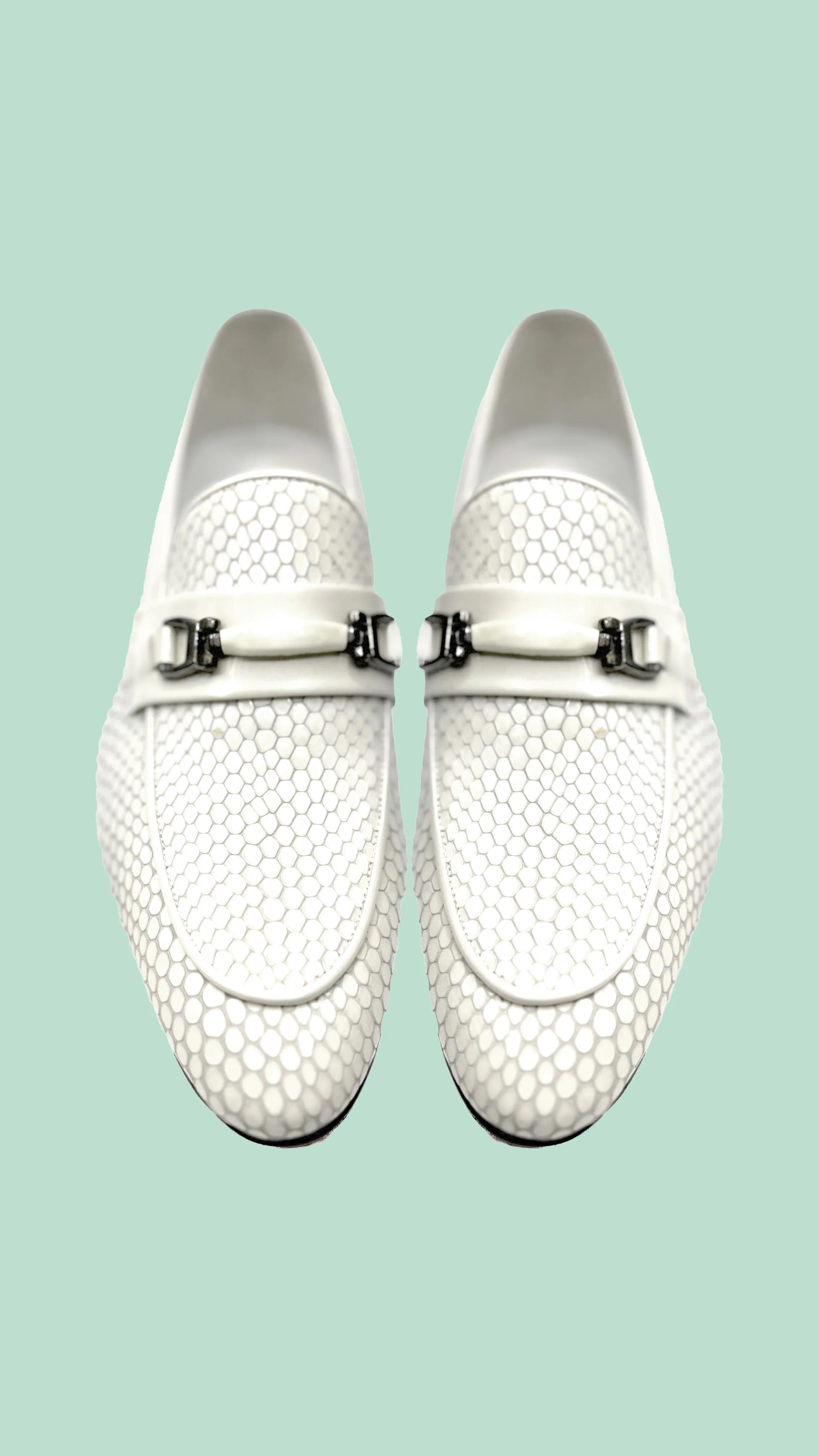 White shiny shoe