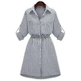 Women's Vintage Plus Size Long Sleeve Office Casual Wear